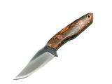 Messerfieber Eldur Micarta 1 mit D2-Klinge, orange-schwarz gemustertem Griff und türkisfarbenem G10-Liner