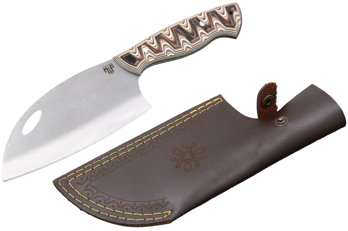 Messerfieber Holt mit Versalit-Griff und brauner Scheide