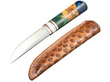 Messerfieber Kajo – Griff 15, Messer mit Lederscheide