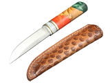 Messerfieber Kajo – Griff 20, Messer mit Lederscheide