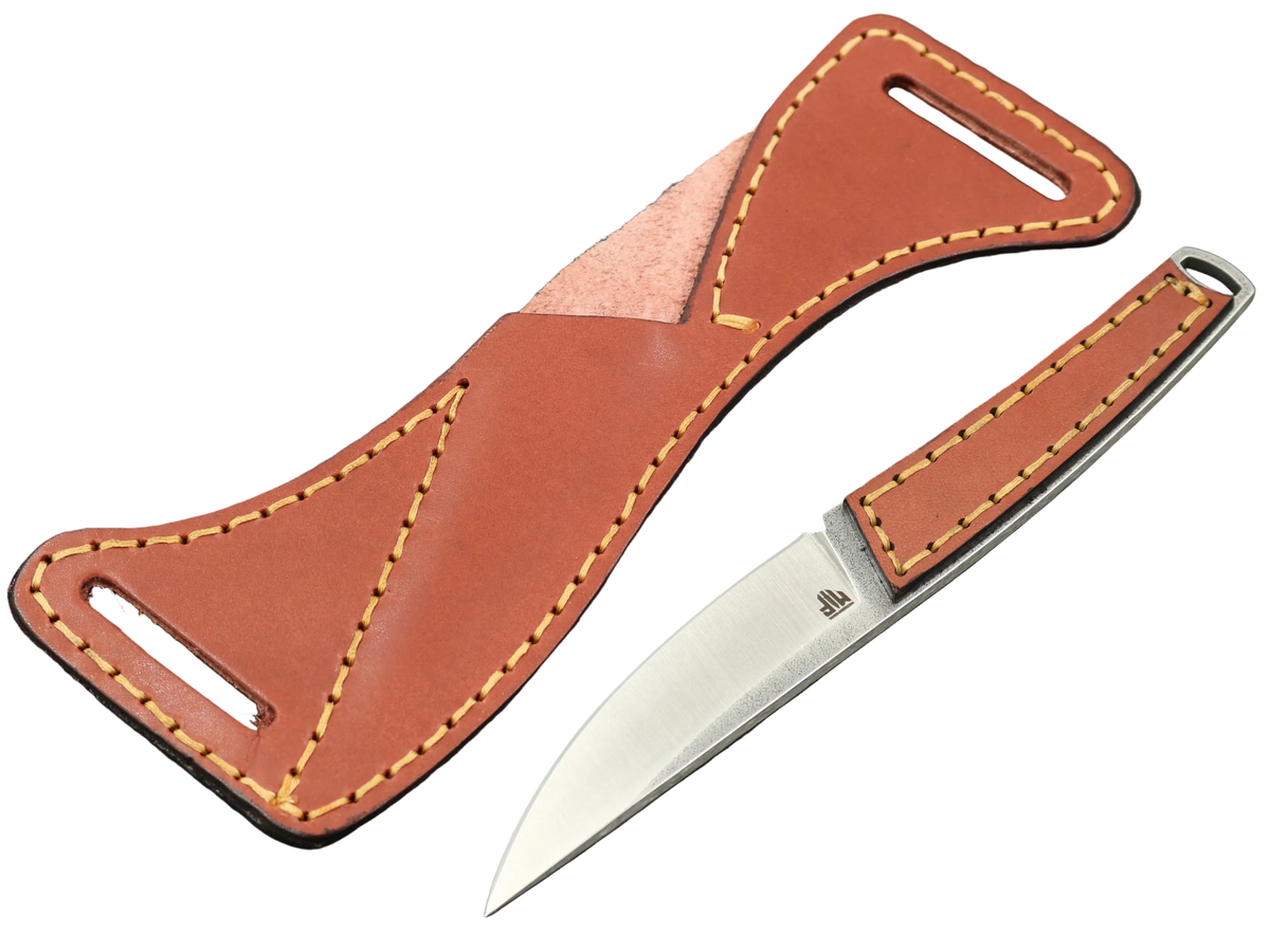Messerfieber Kvist mit Lederscheide für Linkshänder