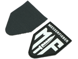 Messerfieber Logo-Patch mit Vorderseite und Klett-Rückseite