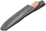 Messerfieber Lund Brown Pattern in schwarzer Lederscheide