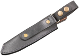 Rückseite der schwarzen Lederscheide für Messerfieber Lund Brown Pattern