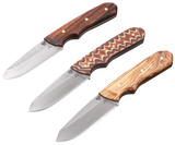 Messerfieber Lund mit D2-Klinge in Walnussholz, Brown Pattern und Olivenholz