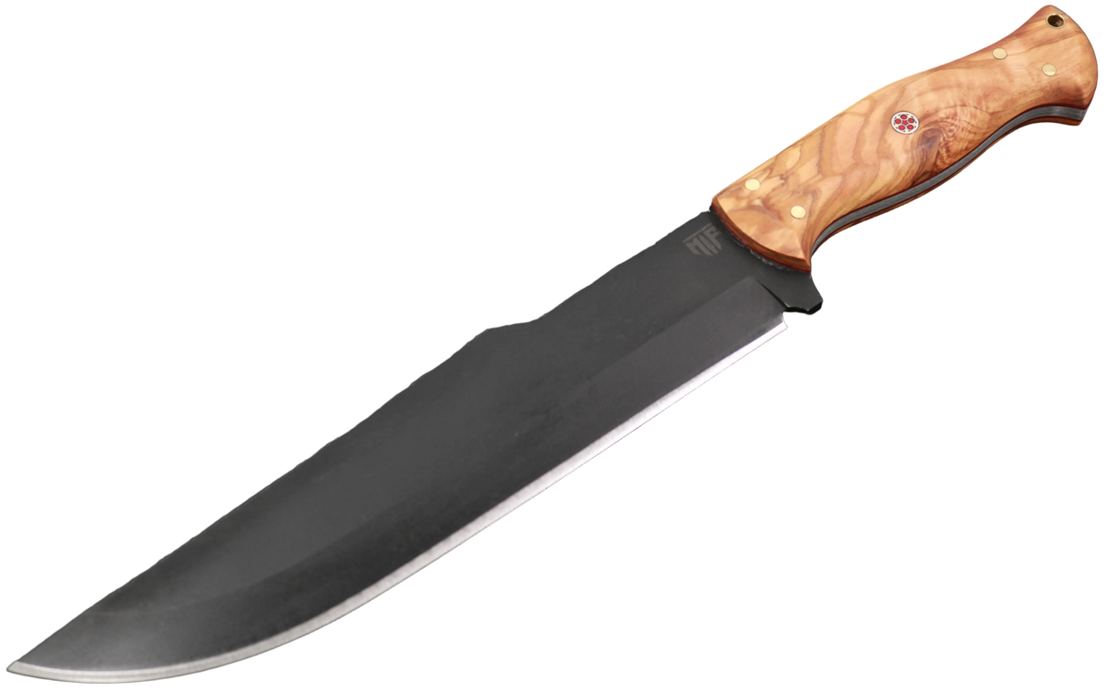 Messerfieber Skogr mit schwarzer 80CrV2-Klinge und Olivenholzgriff