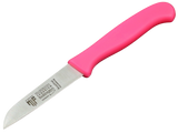 Messerfieber Solinger Zöppken mit pinkem Kunststoffgriff und Handabzug