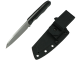 SCHATTENGRAD Arduum Ridge – Schwarz mit Kydexscheide und Gürtelclip