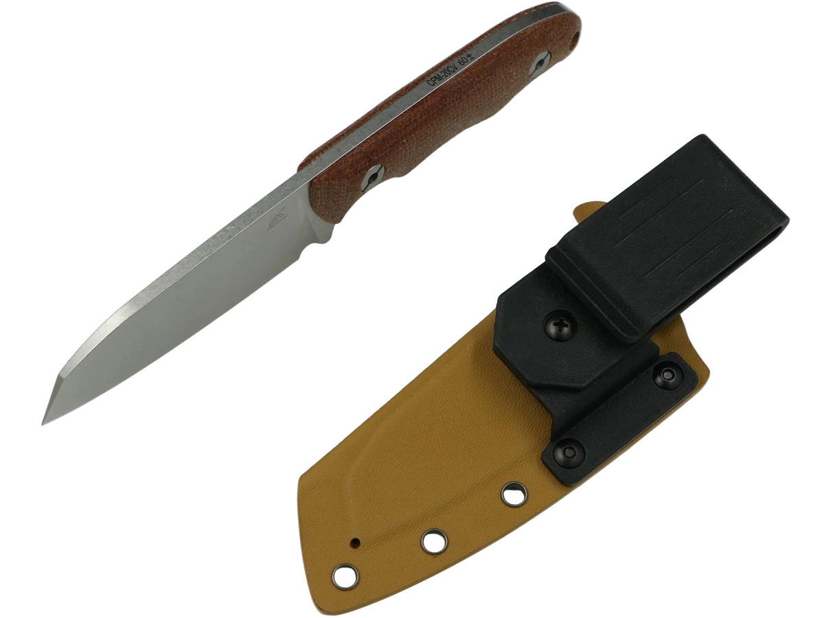 SCHATTENGRAD Arduum Ridge – Braun mit Kydexscheide und Gürtelclip
