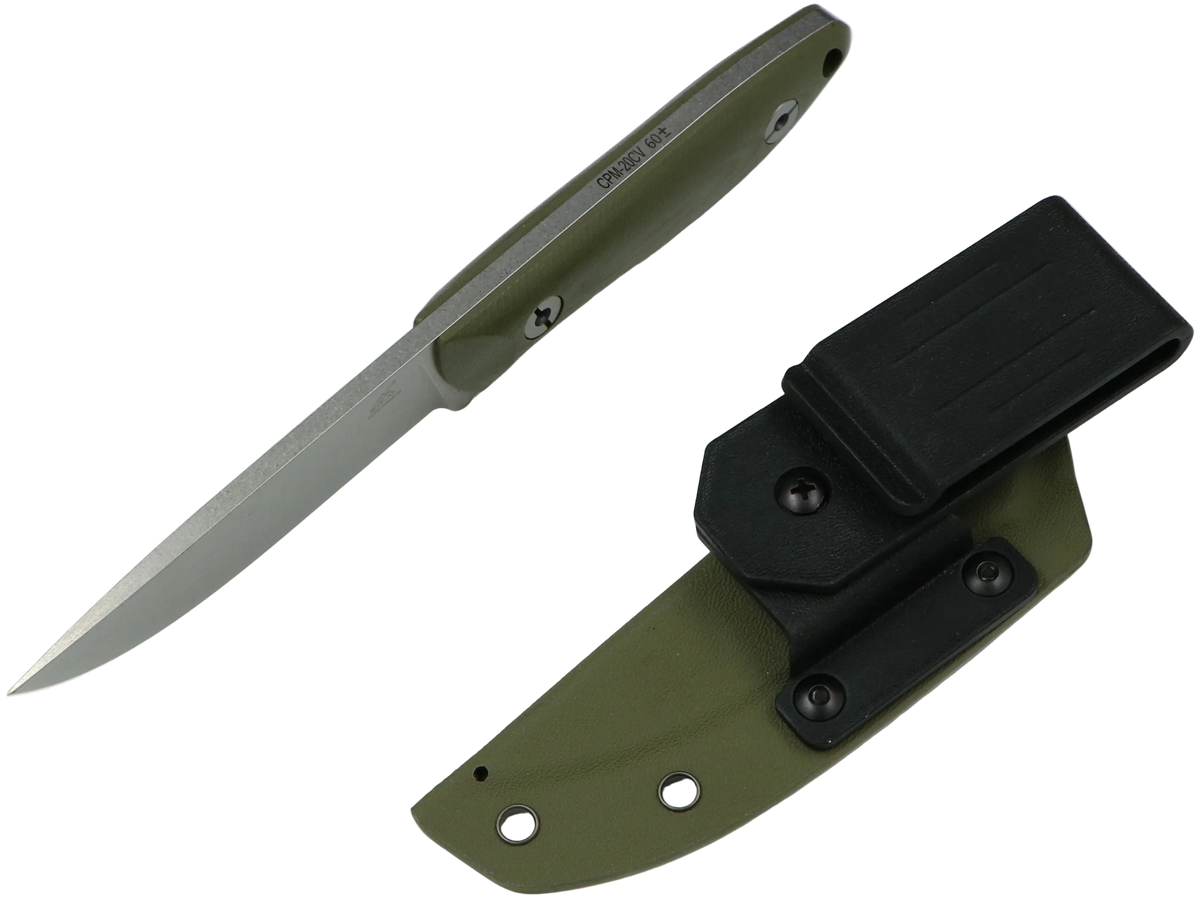 SCHATTENGRAD Flumen Vale – Grün mit Kydexscheide und Gürtelclip