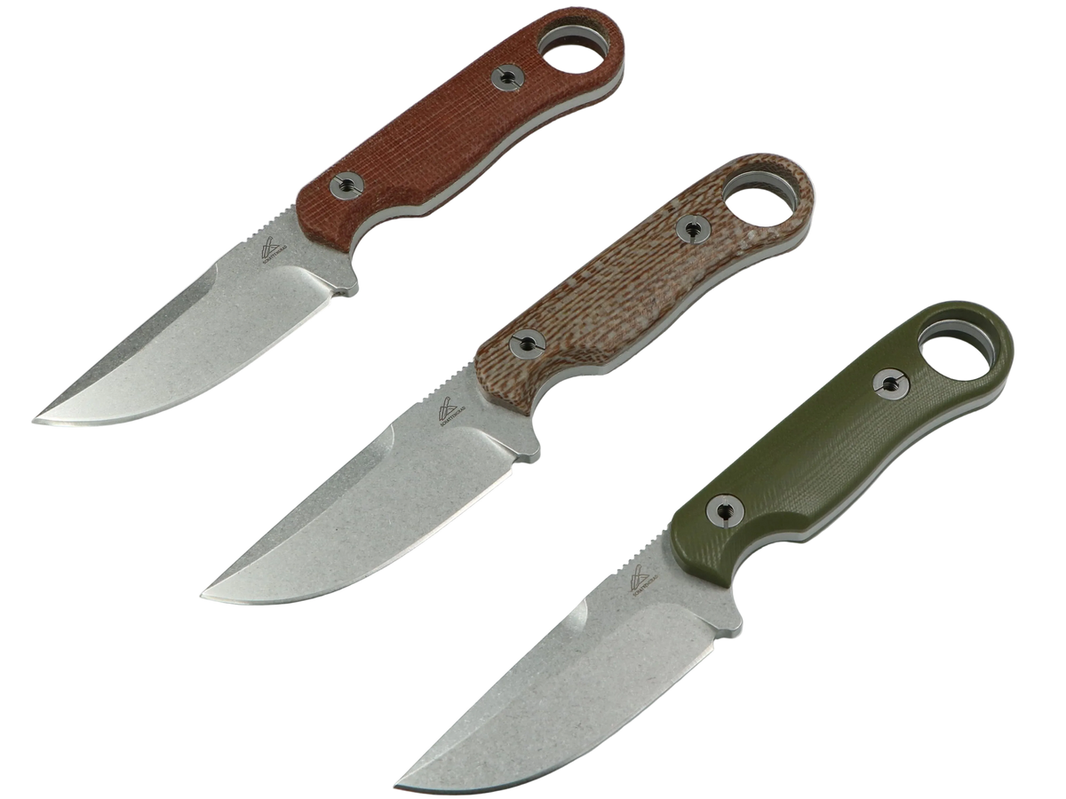 SCHATTENGRAD Kamm Dawn Braun, Grau und Grün mit Micarta- und G10-Griffen