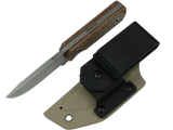 SCHATTENGRAD Nival Glacier Grau mit Micarta-Griff mit Kydexscheide und schwarzem Gürtelclip