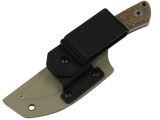 SCHATTENGRAD Talus Peak Grau mit Micarta-Griff und Kydexscheide mit schwarzem Gürtelclip