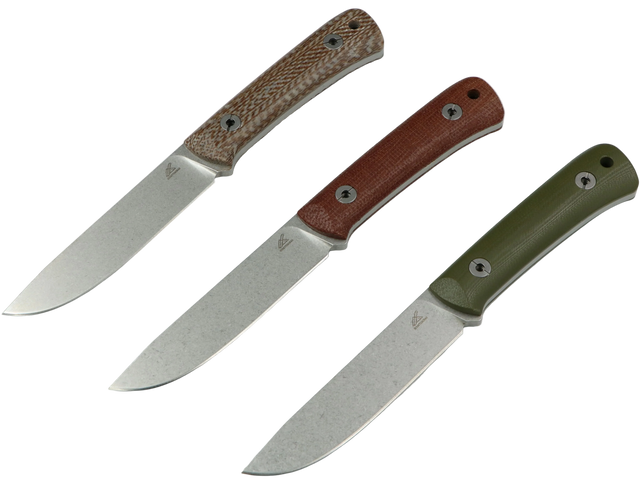 SCHATTENGRAD Talus Stone Grau, Braun und Grün mit Micarta- und G10-Griffen