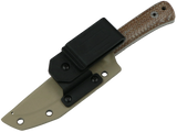 SCHATTENGRAD Talus Stone Grau mit Micarta-Griff und Kydexscheide